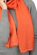 Cashmere & Silk pashmina scarva mandarin red 170x25cm